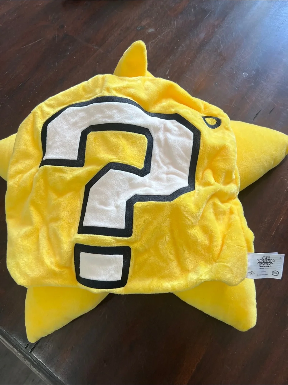 Super Mario Nintendo World Japan Star Question Block Reversible Plush Cushio